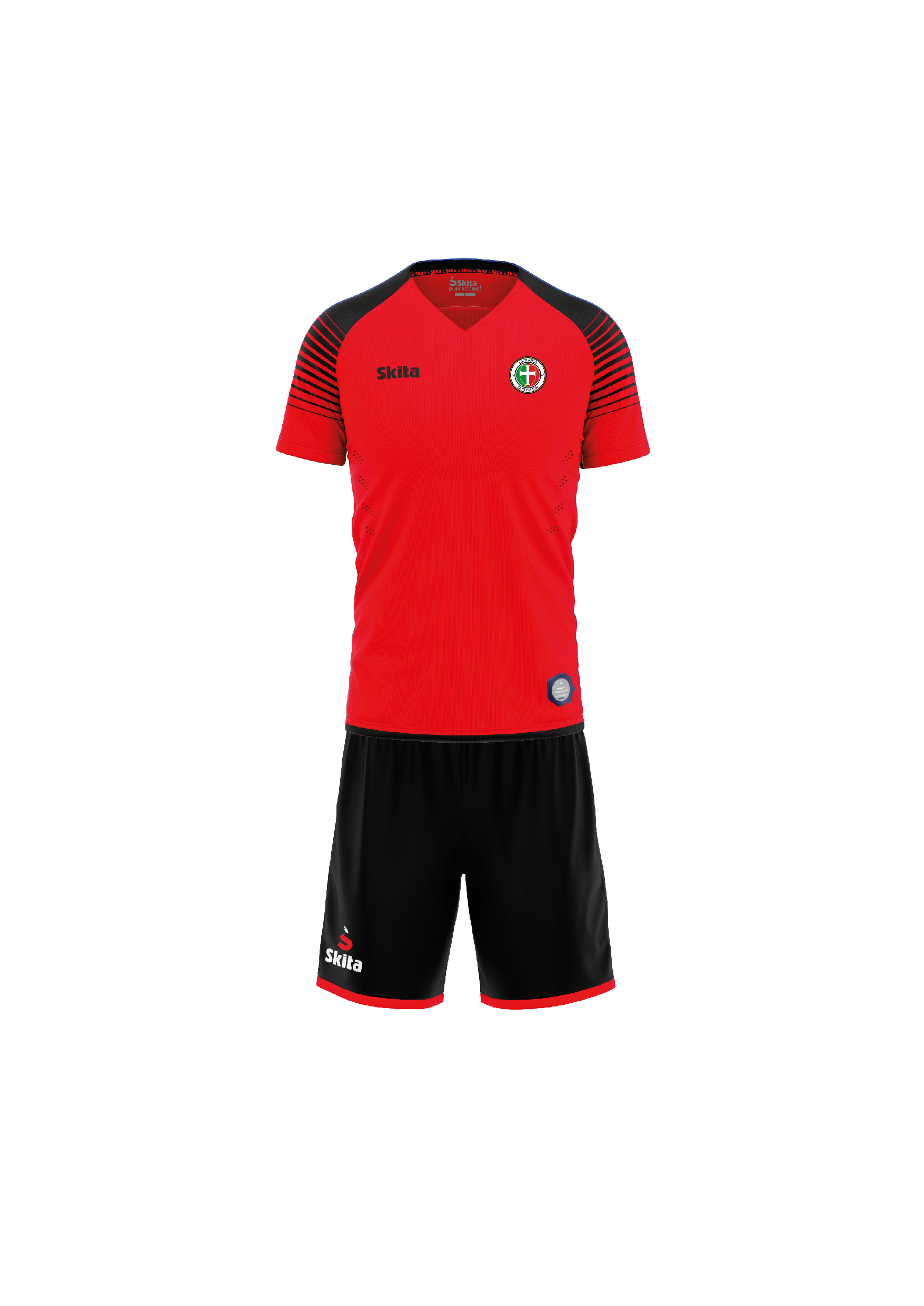 Maillot short FARO rouge/noir (US LUSITANOS de SAINT-MAUR)